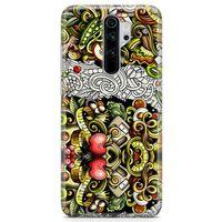 Xiaomi Redmi Note 8 Pro Kılıf Diyet Doodle Arka Kapak Koruma Desenli Full Koruyucu