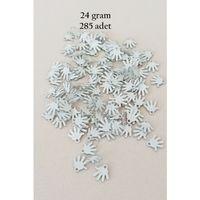 Oya Abiye Bileklik Kolye Pleksi Metalik Plastik Pul Gümüş Renk 24 gram 285 adet - BNC579