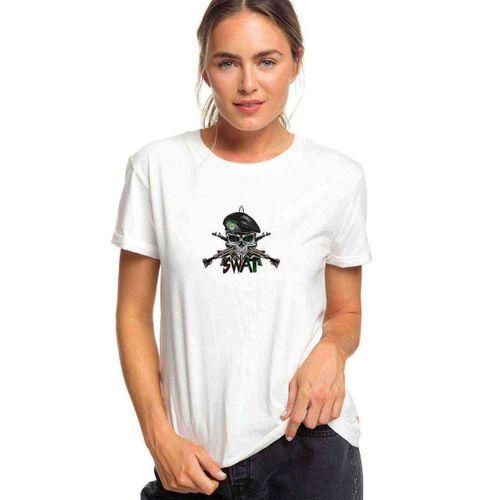 Scool Kurukafa Skereet Baskılı Beyaz Kadın Tshirt