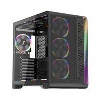 1ST PLAYER VT7 SİYAH 850W 80+ SILVER ATX 3.1 ARGB 4X12CM FAN TEMPERLİ CAM USB 3.0 ATX KASA