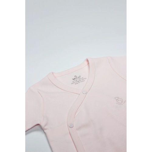 Bistyle Organik Natural Basic Style Kruvaze Yarım Kol Body Bs17101 Pembe