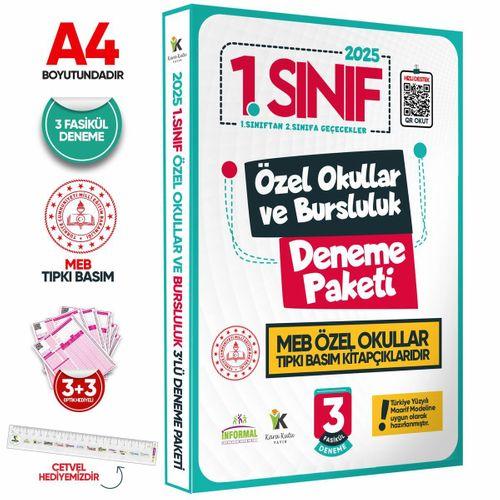 2025 1 Sınıf Özel Okullar ve Bursluluk Hazırlık MEB Tıpkı Basım Deneme 3lü Fasikül SETİ