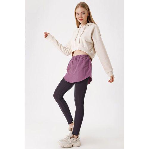 1888 Sweatshirt Ve Kazak Altı Gömlek Etek - Koyu Lila