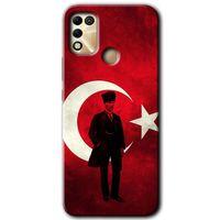 İnfinix Hot 11 Play Kılıf HD Desen Baskılı Arka Kapak - Atatürk Bayrak