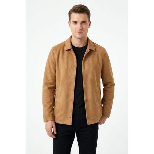 Erkek Siyah Regular Fit Mevsimlik Süet Spor Mont BGL-ST05436