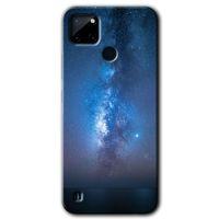 Realme C21 HD Baskılı Kılıf + 9D Tam Ekran Koruyucu - Samanyolu