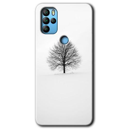 MRCİLETİSİM General Mobile GM 21 Pro Kılıf HD Desen Baskılı Arka Kapak + Temperli Cam - Alone Tree