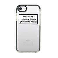 iPhone 7 Casetify Everything Seriously Desenli Anti Shock Premium Silikonlu Siyah Kenar Detaylı Tele