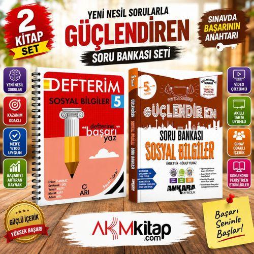 Arı Yayıncılık 5. Sınıf Sosyal Bilgiler Defterim ve Ankara Sosyal Bilgiler Soru Bankası Seti 2 Kitap