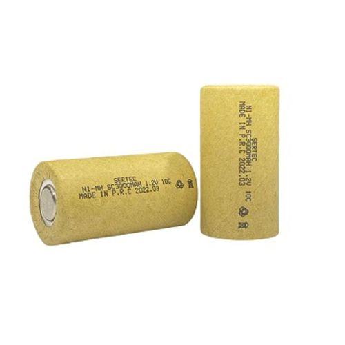 1.2V Ni-Mh SC 3000 mAh. Kağıtlı Şarjlı Pil 10C Başsız/Flat Head