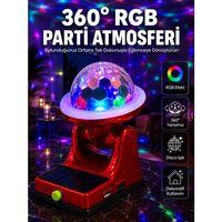 360° Rgb Led Disco Işığı Ayarlanabilir Başlıklı Güneş Enerjili Projektör Lamba