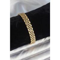 316L Çelik 9 mm Kalınlıkta Gold Renkli Erkek Bileklik