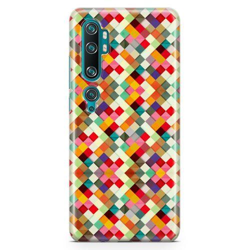 Xiaomi Mi Note 10 Pro Kılıf Karo Taşlar Arka Kapak Koruma Desenli Full Koruyucu