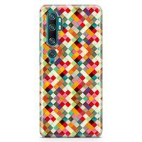 Xiaomi Mi Note 10 Pro Kılıf Karo Taşlar Arka Kapak Koruma Desenli Full Koruyucu