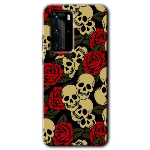 Huawei P40 Pro Kılıf HD Desen Baskılı Arka Kapak - Kurukafa Aşk