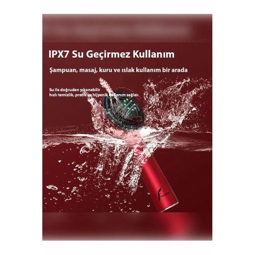 Şarjlı Ve Titreşimli Saç Masaj Tarağı Bakım Yağı Hazneli Fırça