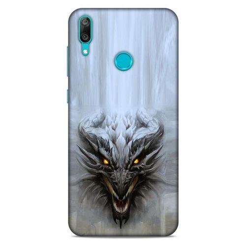 Huawei Y7 2019 Kılıf Dragons (11) Tam Koruma Beyaz Ejderha