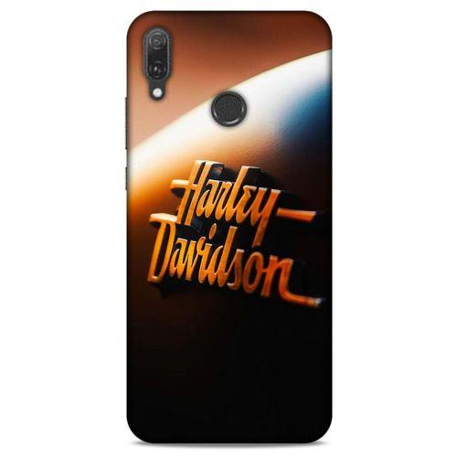 Huawei Y9 2019 Uyumlu Kılıf Motorsiklet (47) Crystal Flex Kılıf Harley