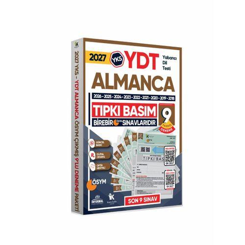 2027 YKS YDT (Yabancı Dil Testi) ALMANCA ÖSYM Çıkmış Soru Tıpkı Basım Deneme Paketi 9lu Türkiye G