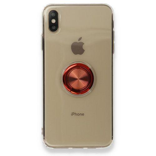 iPhone XS Kılıf Gros Yüzüklü Silikon - Kırmızı