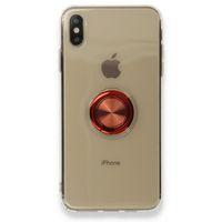 iPhone XS Kılıf Gros Yüzüklü Silikon - Kırmızı