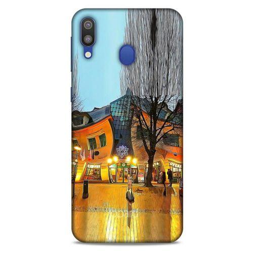 Samsung Galaxy M20 Kılıf Dünya Mimarisi (33) Hybrid Kılıf Krzywy Domek Polonya