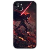 iPhone 14 Kılıf HD Desen Baskılı Arka Kapak - Temperli Cam - Darh Vader Wars