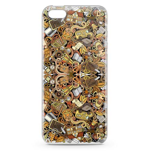 Apple iPhone 5s Kılıf Eğitimci Doodle Arka Kapak Koruma Desenli Full Koruyucu