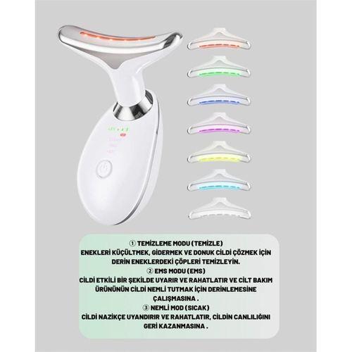 Kompakt Ve Taşınabilir Cilt Bakım Cihazı – 3 Fonksiyonlu, Usb Şarjlı, Led Işıklı Güzellik Aleti