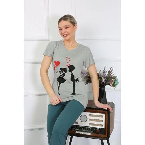 Kadın Kısa Kol Penye Pijama Takımı