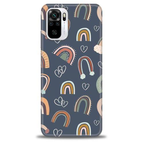 Xiaomi Poco M5s Kılıf HD Baskılı Kılıf - Gökyüzü Kalp + Tam Ekran Koruyucu