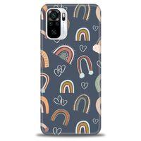 Xiaomi Poco M5s Kılıf HD Baskılı Kılıf - Gökyüzü Kalp + Tam Ekran Koruyucu