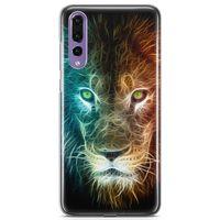 Huawei P20 Pro Kılıf Neon Aslan Arka Kapak Koruma Desenli Full Koruyucu