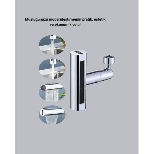 4 Fonksiyonlu Musluk Başlığı 360 Derece Dönebilen Ve Su Tasarruflu