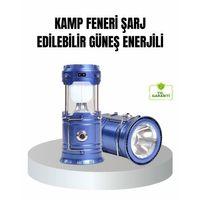 Güneş Enerjili Kamp Lambası Şarjlı Taşınabilir Kompakt Açık Hava Işığı