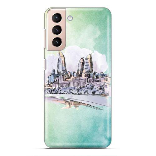 Samsung Galaxy S21 FE Uyumlu Kılıf Azarbaijan (2) Kabı Baki Silüet
