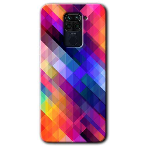 Xiaomi Redmi Note 9 Kılıf Baskılı Arka Kapak - Multi Oblique +Tam Ekran Koruyucu