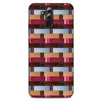Huawei Mate 20 Lite Kılıf Patchwork (45) Liquid Air Kılıf Bordo Gri