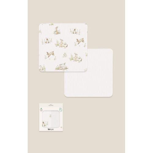 Bistyle 2li Müslin Battaniye Family Rabbit Kutulu 70144 75x75cm Beyaz