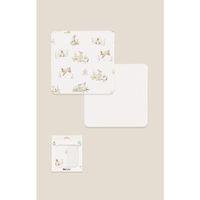 Bistyle 2li Müslin Battaniye Family Rabbit Kutulu 70144 75x75cm Beyaz