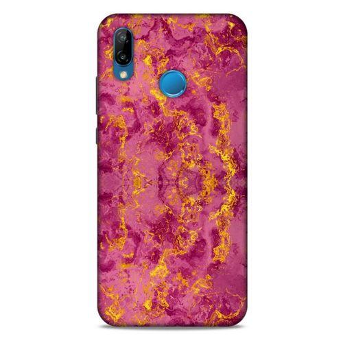 Mermer Desenli (35) Tema Fit Design Kılıf Burgonya Huawei P20 Lite Kılıf