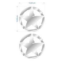 SEVGENT Skm Army Yıldız 13 X 13 Cm Nikelaj Sticker 2 Li