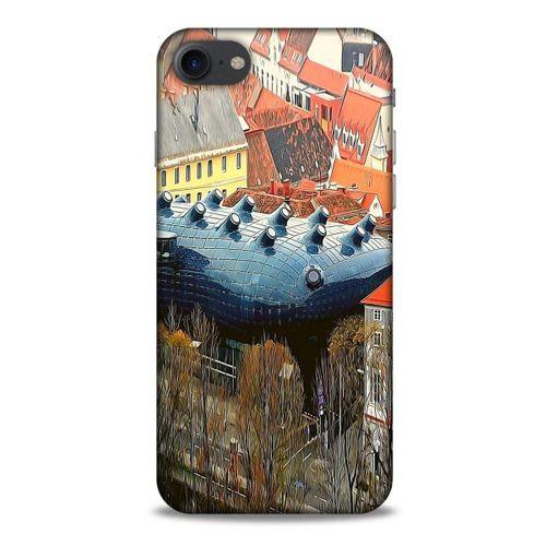 Apple Iphone 8 Kılıf Dünya Mimarisi (32) Soft Silikon Kılıf Kunsthaus Müzesi Avusturya