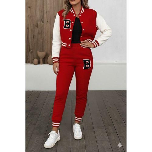 Kadın Uzun Kollu Hakim Yaka önden Düğmeli Ceket Pantolon şardonlu Iki Iplik Ikili Takım