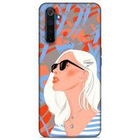 Lopard Oppo Realme 6 Pro Uyumlu Kılıf Sürreal Yüzler ♀ (13) Silikon Kap Baskılı