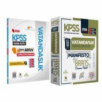 2026 KPSS Genel Kültür Vatandaşlık Kara Kutu Soru Bankası ve Manifesto Çözümlü Branş Deneme 2li Seti