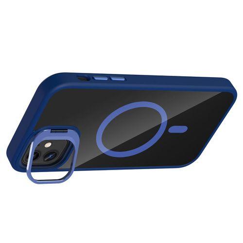 Apple iPhone 11 Kılıf Standlı ve Kamera Lens Hediyeli M-Safe Şarj Özellikli Zore Etro Kapak
