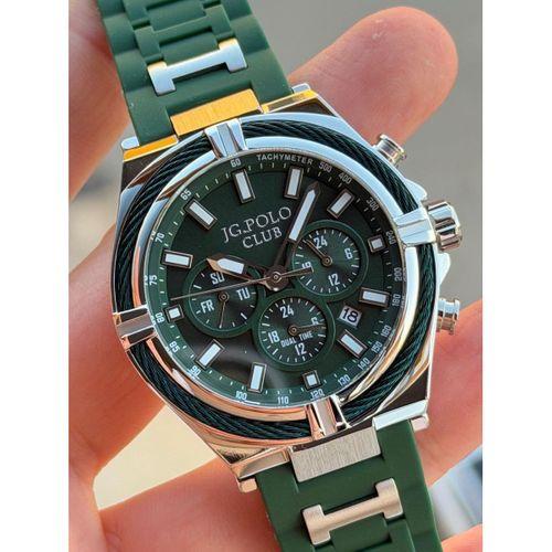 JG.Polo Club Silikon Kordon 2 Yıl Garantili 5 Atm Suya Dayanıklı Erkek Kol Saati+Bileklik 04371.2
