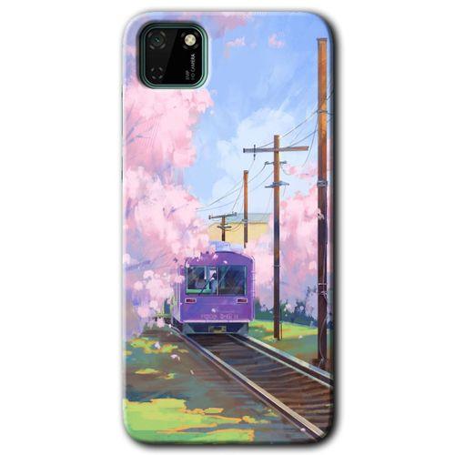 Potkal Hediye Fabrikası Huawei Y5P HD Baskılı Kılıf + 9D Tam Ekran Koruyucu - Rails Paint