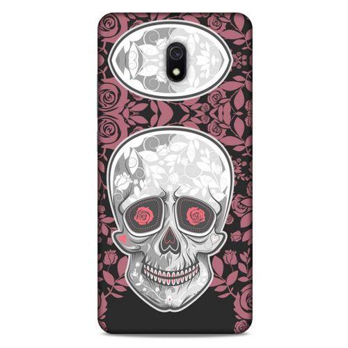 Xiaomi Redmi 8A Uyumlu Kılıf Pembe Delisi (36) Glitter Kılıf Kurukafa